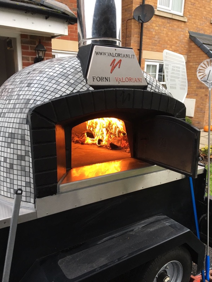 The Valoriani wood fired oven at an event